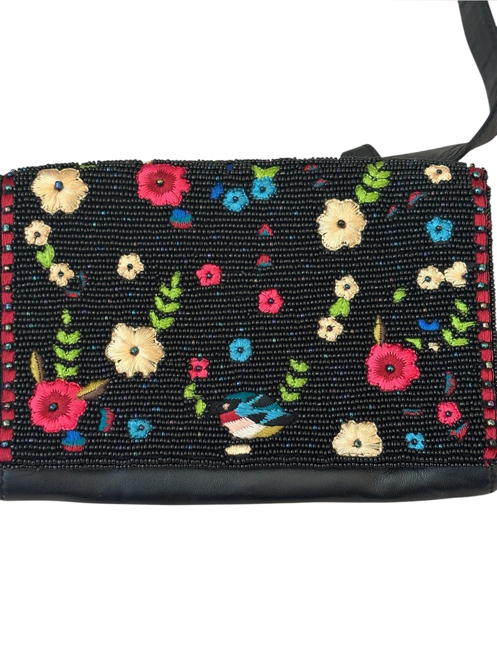 Mary Frances Buds Forever Belt Bag Beaded Embroidered Floral Purse